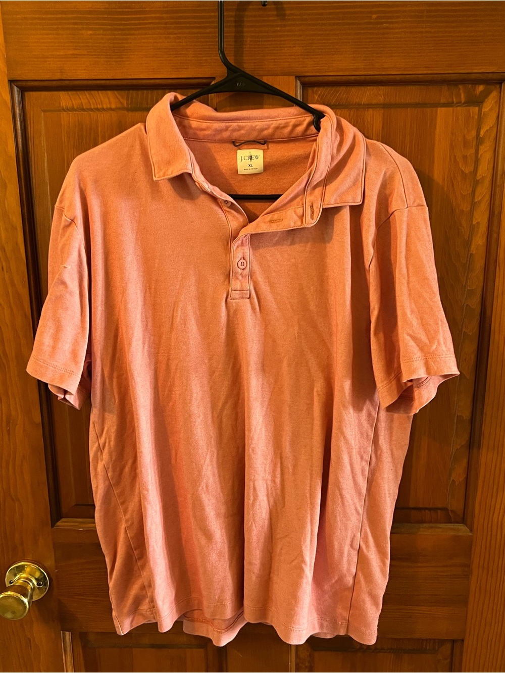J. Crew Men's Short-Sleeve Polo in Dusty Rose
